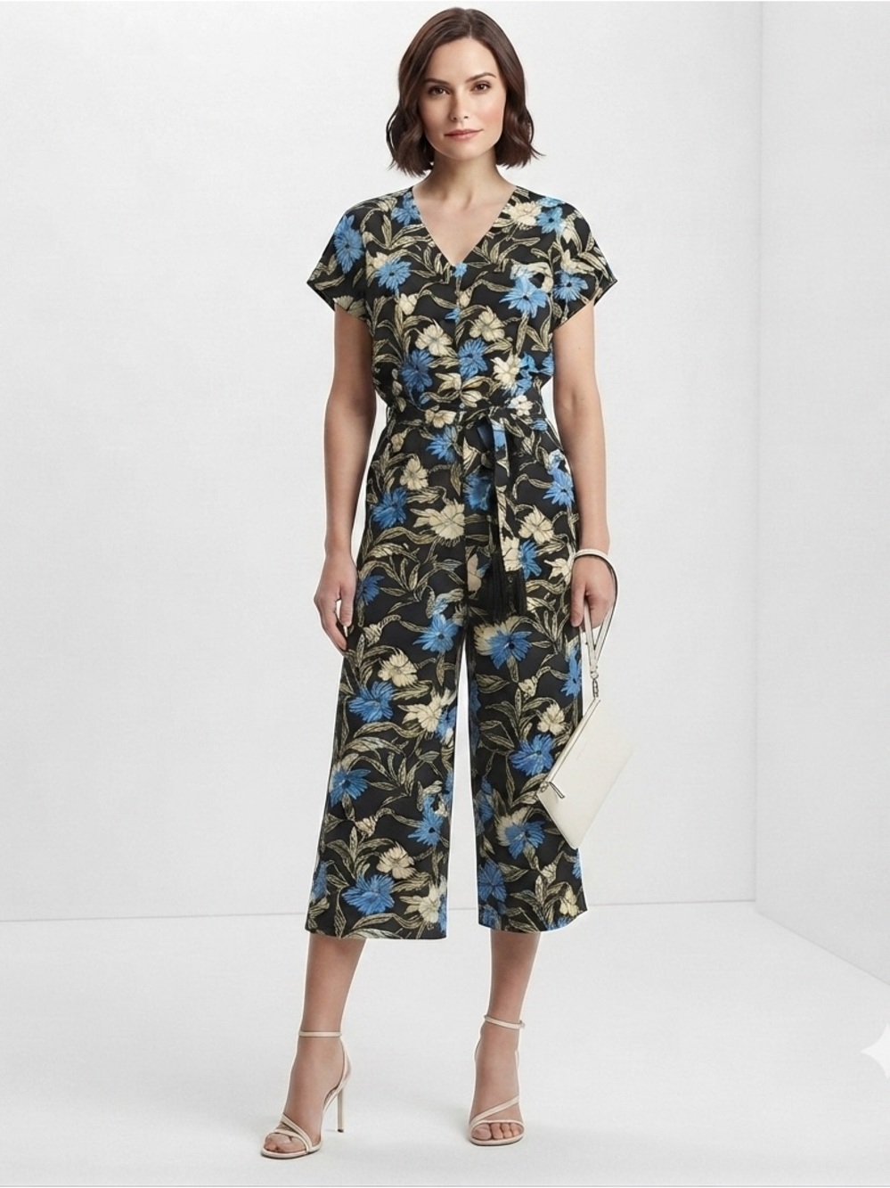 KENSIE Jeans Floral Jumpsuit